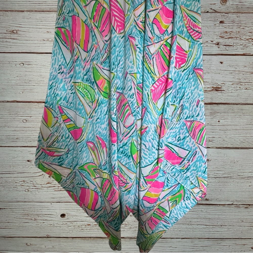 Lilly Pulitzer RARE Rylan Silk Maxi Dress In You Gotta Regatta Multi Sz M - Picture 12 of 13